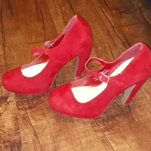 Red Strapped heels